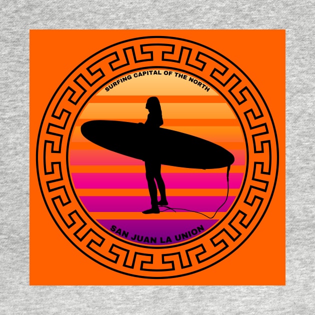 SURFING CAPITAL OF THE NORTH - SAN JUAN LA UNION - WOMEN ORANGE by SERENDIPITEE